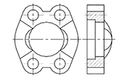 Hydraulic Fluid Power Connection Winner Flange  Connectors / Adapters